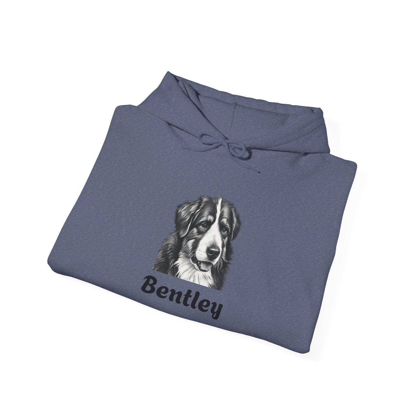 Personalize Pet Hoodie - Custom B&W Sketch with Pet Name