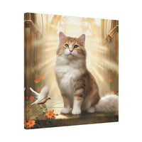 Thumbnail for Gold Christian Cat Canvas Art