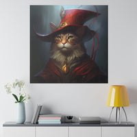 Thumbnail for Cat in a Red Wizarding Hat Canvas Art