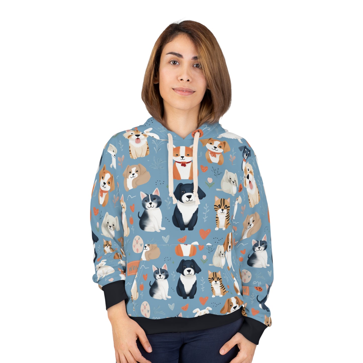 Cute Dog and Cat Hoodie