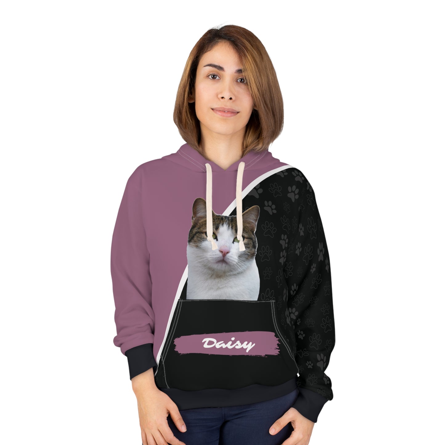 Personalize This Hoodie with Your Cat or Dog - Pink