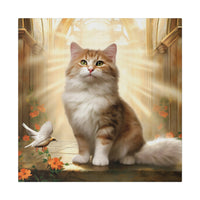 Thumbnail for Gold Christian Cat Canvas Art