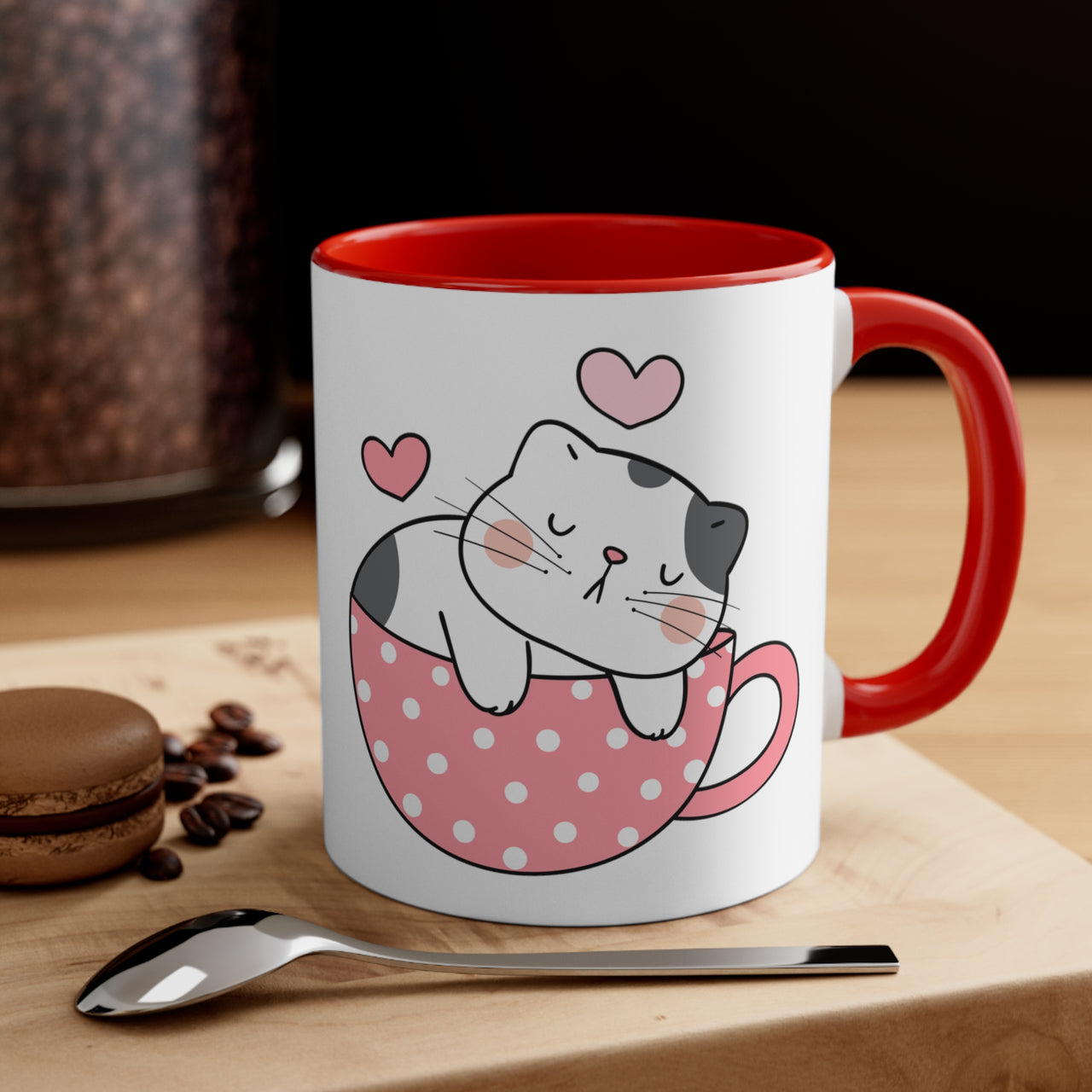 Adorable Kitty Napping in a Cute Coffee Mug 😸💤 11oz