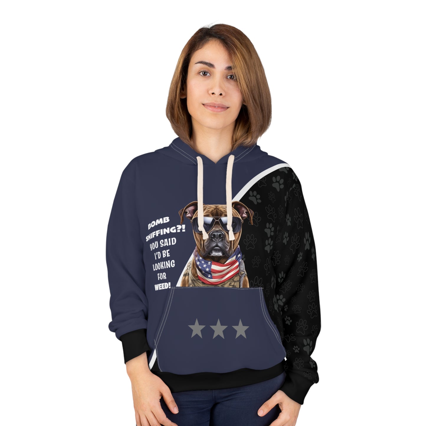 Military Bomb Sniffing Dog Hoodie