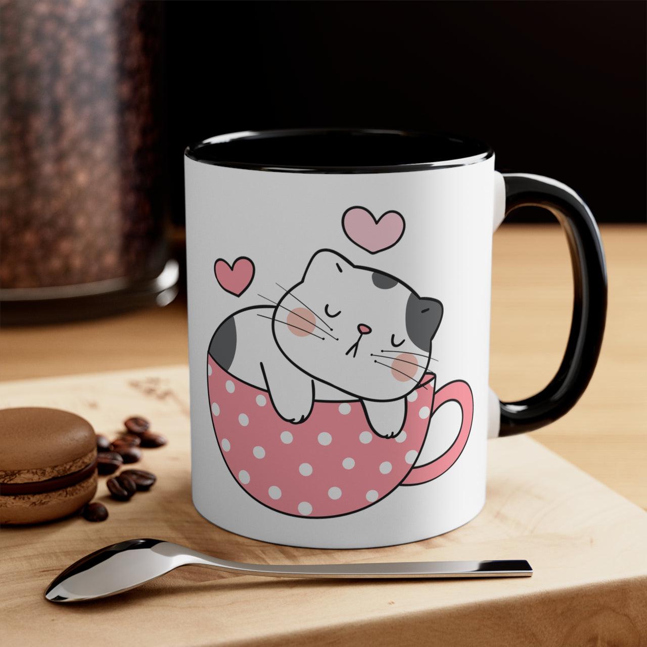 Adorable Kitty Napping in a Cute Coffee Mug 😸💤 11oz