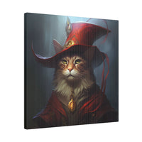 Thumbnail for Cat in a Red Wizarding Hat Canvas Art