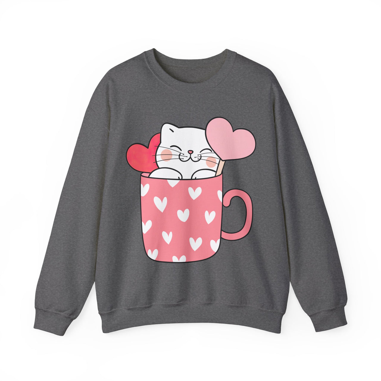 Kitten In A Love-ly Cup 🐈‍⬛🩷 Sweatshirt