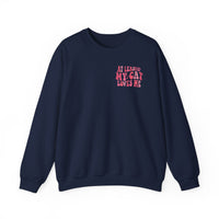 Thumbnail for At Least My Cat Loves Me Sweatshirt-Navy-Front