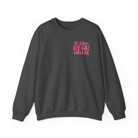 Thumbnail for At Least My Cat Loves Me Sweatshirt-Graphite Heather-Front