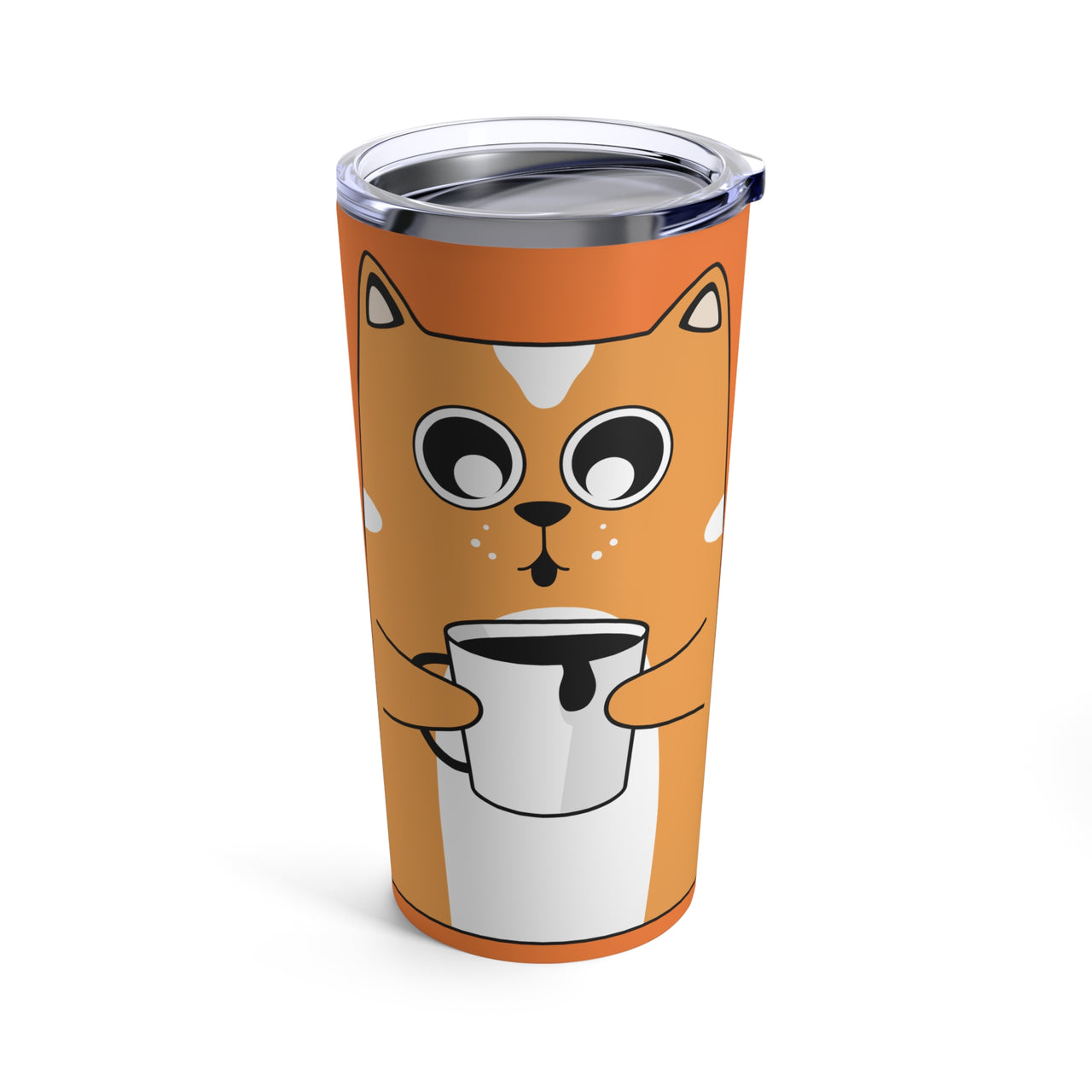Quirky Cat and Coffee Tumbler 20oz