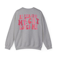 Thumbnail for At Least My Cat Loves Me Sweatshirt-Sport Grey-Back