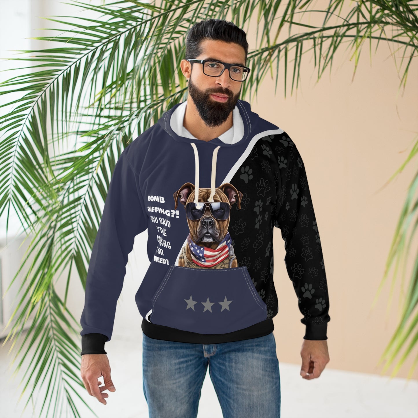 Military Bomb Sniffing Dog Hoodie