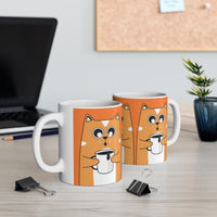 Thumbnail for Quirky Cat and Coffee 🐱 Ceramic Mug 11oz