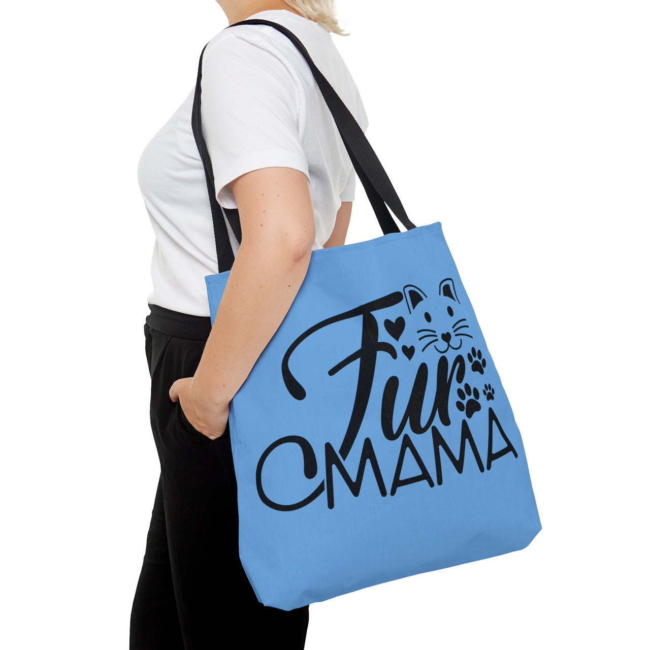Furr Mama Blue 🐈‍⬛ Large Tote Bag