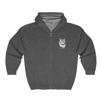 Thumbnail for Cat Dad Unisex Full Zip Hooded Sweatshirt