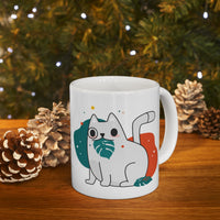 Thumbnail for Naughty Cat Eating House Plant - Ceramic Mug 11oz