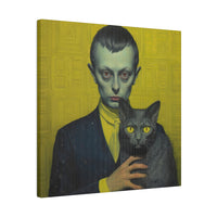 Thumbnail for Odd Fellow Holding A Gray Cat Canvas Art