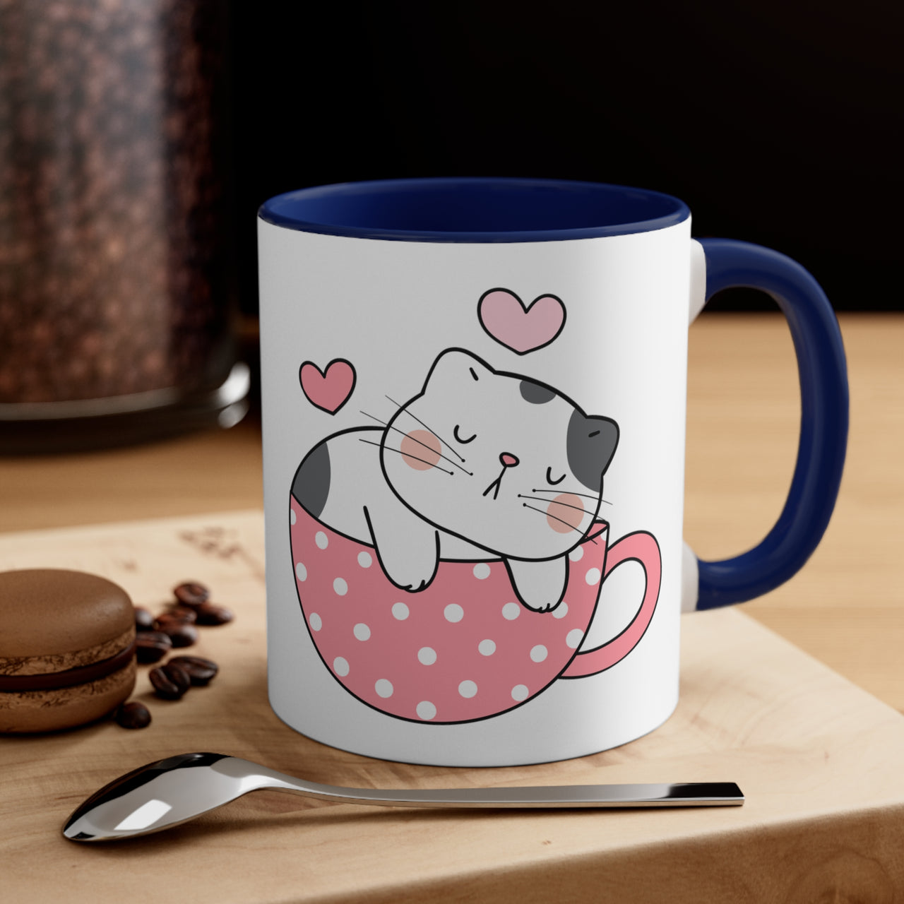 Adorable Kitty Napping in a Cute Coffee Mug 😸💤 11oz